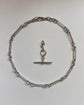 VICTORIAN CHUNKY SILVER PAPERCLIP CHAIN WITH REMOVABLE T-BAR