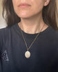 ANTIQUE 15CT GOLD & PLATINUM OVAL LOCKET