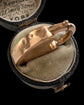 VICTORIAN UNUSUAL 9CT GOLD HEART PADLOCK WITH BOLT RING