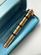 VICTORIAN 15CT GOLD & COLOURED ENAMEL TRIPLE PROPELLING PENCIL PENDANT