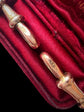 ANTIQUE LARGE 9CT GOLD MATCHING DOG CLIPS