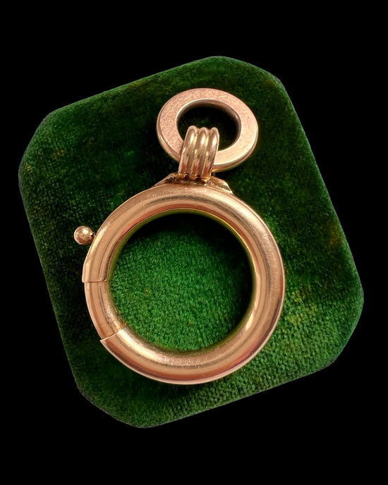 ANTIQUE HUGE 14CT GOLD BOLT RING