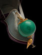 ETRUSCAN REVIVAL MALACHITE SPHERE PENDANT