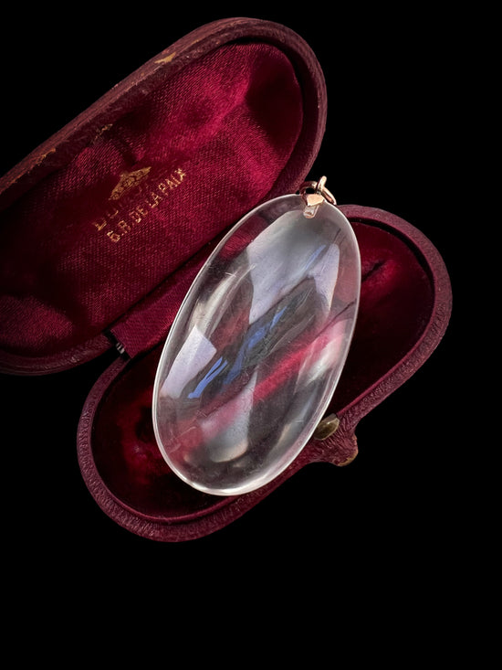 VICTORIAN ROCK CRYSTAL LOZENGE PENDANT