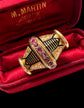 19TH CENTURY RUBY & ENAMEL 18CT GOLD SLIDER PENDANT