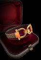 18CT GOLD SNAFFLE & ELEPHANT HAIR BANGLE
