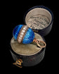 EARLY 20TH CENTURY ENAMEL & DIAMOND EGG PENDANT