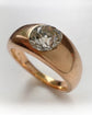 VICTORIAN DIAMOND & 18CT GOLD FLUSH SET RING