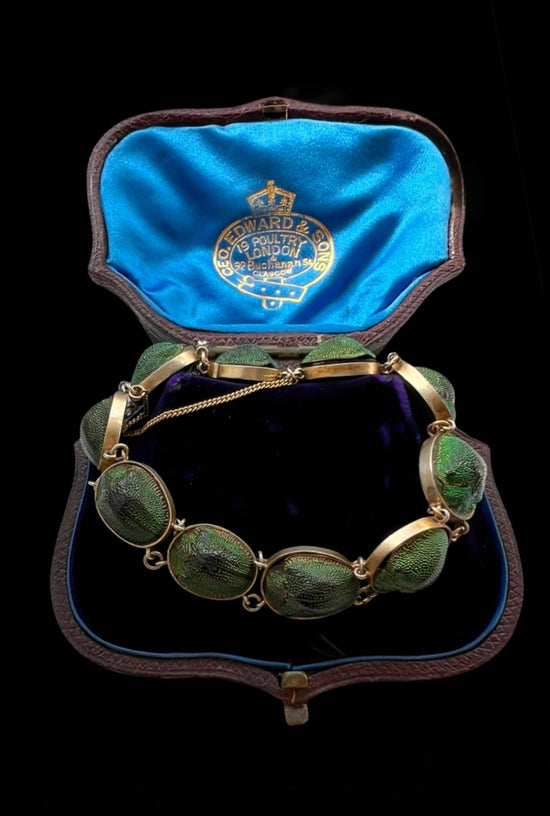 VICTORIAN SCARAB BEETLE BRACELET