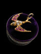 VICTORIAN DIAMOND & RUBY SWALLOW BIRD PENDANT