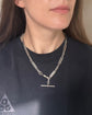 ANTIQUE SILVER FANCY PAPERCLIP CHAIN