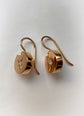 ANTIQUE DIAMOND & 15CT GOLD HORSESHOE EARRINGS