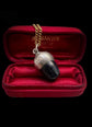 VICTORIAN SILVER AND GOLDSTONE ACORN PENDANT