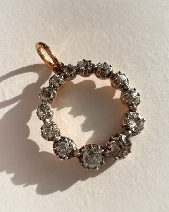 EARLY 19TH CENTURY DIAMOND CIRCLE PENDANT