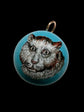 VICTORIAN ENAMEL CAT PENDANT