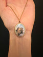 VICTORIAN PAINTED DOG LOCKET