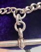 EDWARDIAN LONG LENGTH SILVER DOUBLE ALBERT CURB CHAIN