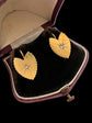 VICTORIAN 15CT GOLD & DIAMOND HEART EARRINGS