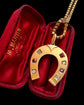 LARGE VICTORIAN RUBY & DIAMOND HORSESHOE PENDANT