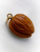 LATE VICTORIAN AGATE AND DIAMOND NUT PENDANT