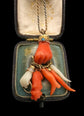 19TH CENTURY CORAL HAND PENDANT