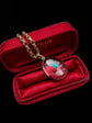 VICTORIAN ROCK CRYSTAL & TURQUOISE PENDANT
