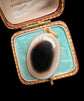 VICTORIAN BULLSEYE AGATE MOURNING LOCKET