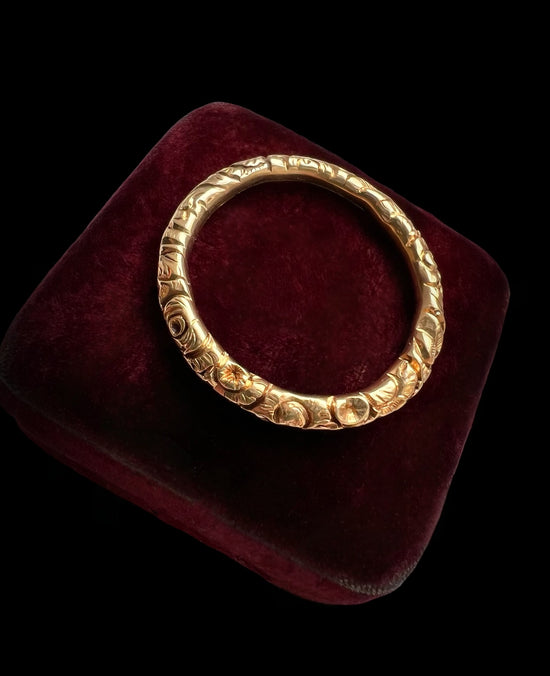GEORGIAN CHUNKY 15CT GOLD SPLIT RING