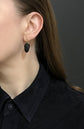 VICTORIAN WHITBY JET ACORN EARRINGS