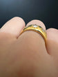 EDWARDIAN CHUNKY 18CT GOLD & DIAMOND GYPSY SET RING