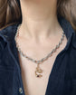 VICTORIAN 15CT GOLD & GARNET COILED SNAKE PENDANT
