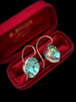 EARLY VICTORIAN TURQUOISE PASTE EARRINGS