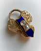 VICTORIAN 18CT GOLD & DIAMOND HEART PADLOCK