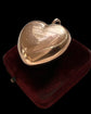 ANTIQUE LARGE PUFFY GOLD HEART PENDANT ‘TOUJOURS PRÉSENTE, TOUJOURS CHÈRE’