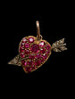 VICTORIAN RUBY & DIAMOND ‘ARROW THROUGH THE HEART’ LOCKET