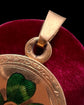 19TH CENTURY ENAMEL & DIAMOND FOUR LEAF CLOVER LOCKET