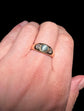 CATS EYE CHRYSOBERYL & OLD CUT DIAMOND GYPSY RING