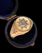 VICTORIAN 18CT GOLD & DIAMOND STAR SET SIGNET RING