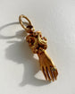 GEORGIAN 15CT GOLD & DIAMOND HAND CLASP / PENDANT