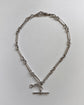 VICTORIAN CHUNKY SILVER PAPERCLIP CHAIN WITH REMOVABLE T-BAR