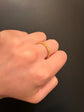 GEORGIAN 15CT GOLD LARGE CHASED SPLIT RING