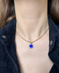 20TH CENTURY BLUE GUILLOCHE STAR PENDANT