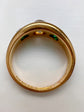 ANTIQUE DIAMOND & EMERALD FLUSH SET RING