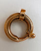 A BEAUTIFUL REEDED 18CT GOLD BOLT RING