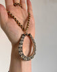 HUGE ANTIQUE SILVER & PASTE HORSESHOE PENDANT