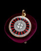 VINTAGE DOUBLE SIDED ROULETTE & PLAYING CARD DISC PENDANT