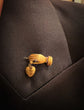 GEORGIAN GEM SET HAND WITH HEART LACE PIN BROOCH