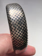 19TH CENTURY SILVER NIELLO CHEQUERBOARD BANGLE