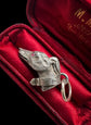 VICTORIAN SILVER DOG HEAD PENDANT