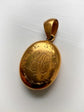 VICTORIAN PRETTY TURQUOISE & 15CT GOLD PENDANT